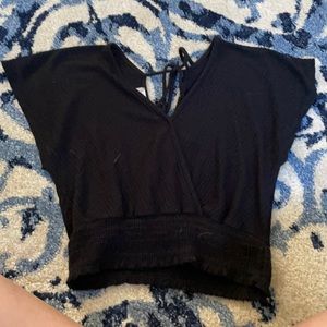 Black short sleeve top